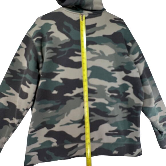 Hollister Mens Camo Hoodie XL Pullover Sweatshirt Fleece Lined Kangaroo Pocket - Picture 8 of 10